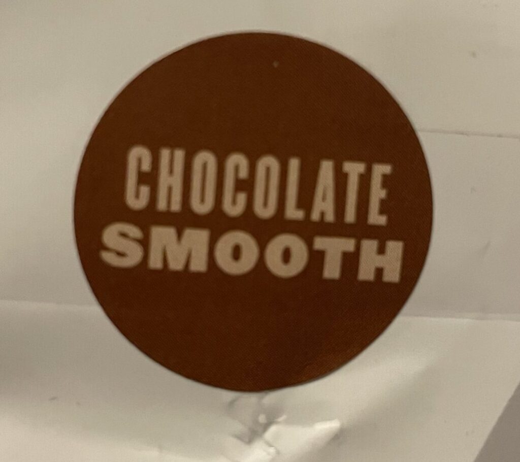 チョコレートスムーズのラベル